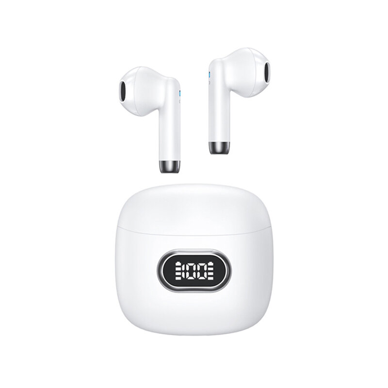 Earbuds TWS Bluetooth cu display digital Usams, alb, IAII15