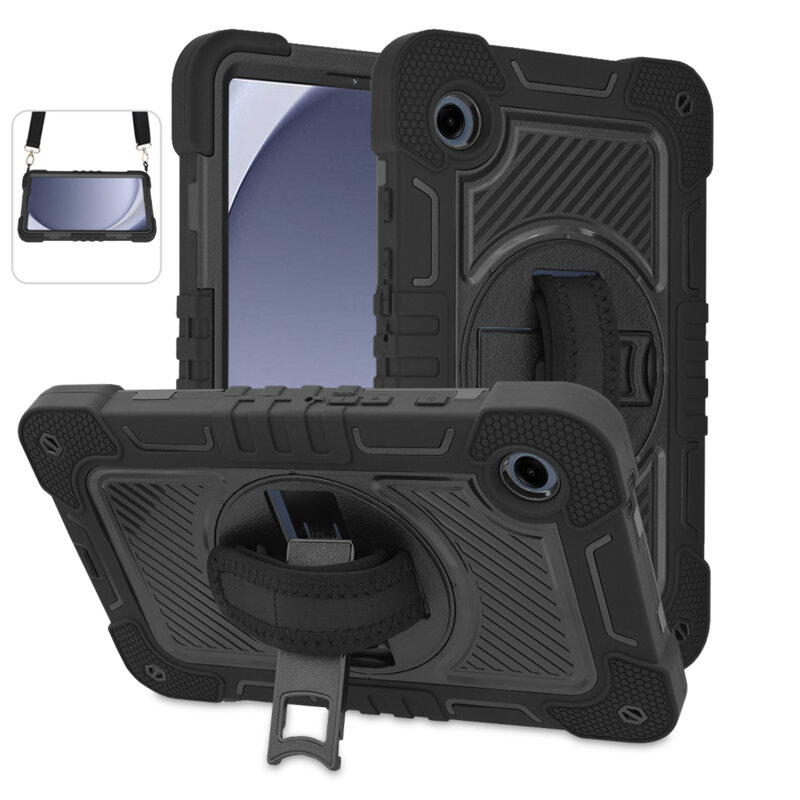 Husa Samsung Galaxy Tab A9 Techsuit StripeShell 360, negru