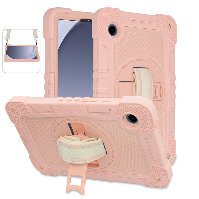 Husa Samsung Galaxy Tab A9 Techsuit StripeShell 360, roz