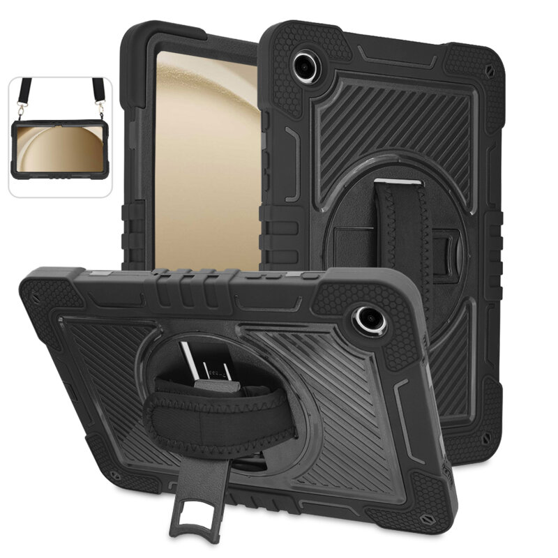 Husa Samsung Galaxy Tab A9 Plus Techsuit StripeShell 360, negru