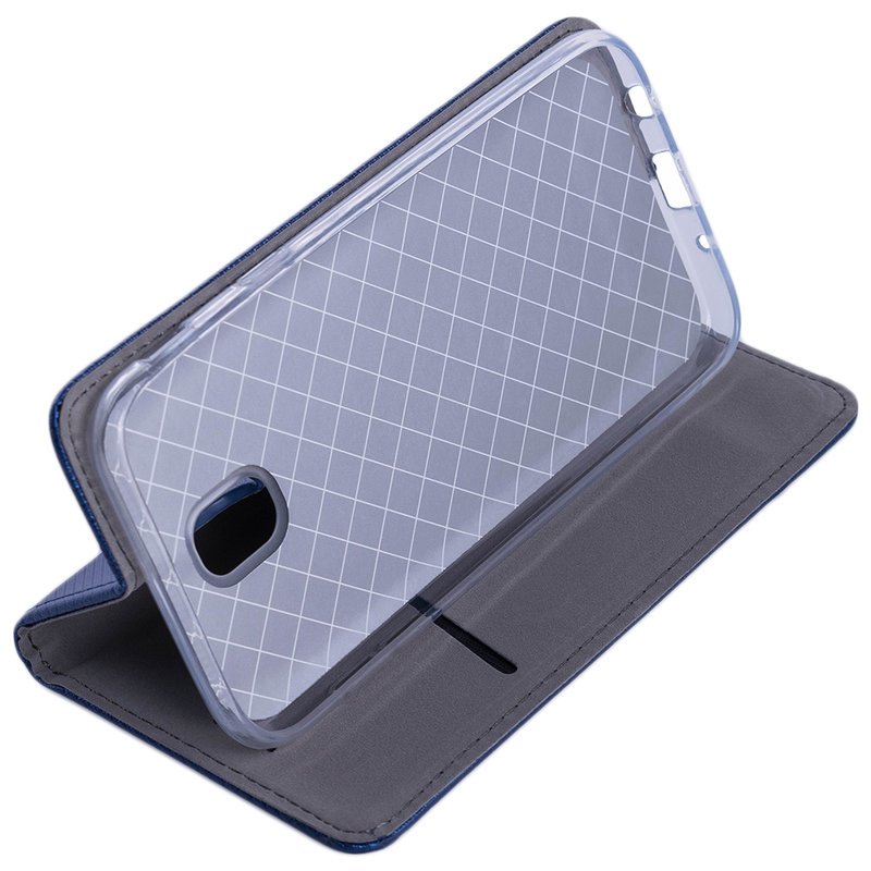 Husa Smart Book Samsung Galaxy J5 2017 J530, Galaxy J5 Pro 2017 Flip Albastru