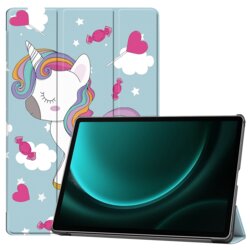 Husa Samsung Galaxy Tab S9 FE Plus Techsuit FoldPro, Unicorn