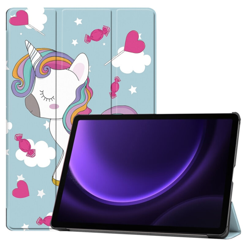 Husa Samsung Galaxy Tab S9 FE Techsuit FoldPro, Unicorn