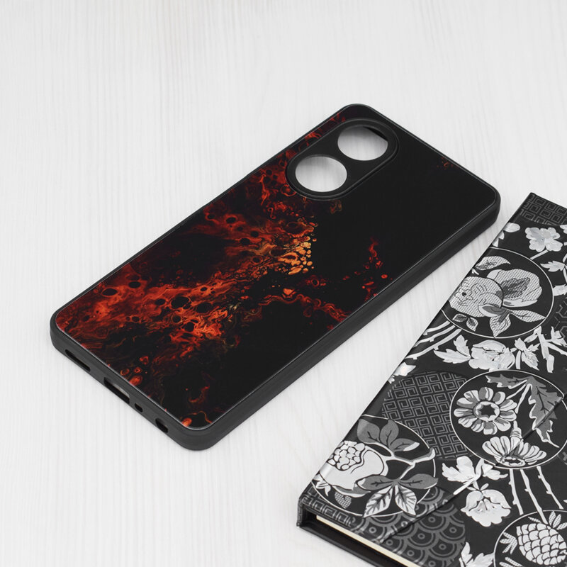 Husa Oppo A58 4G Techsuit Glaze, Red Nebula