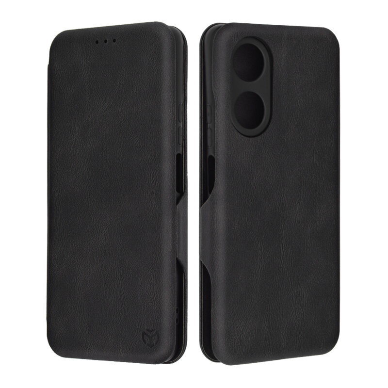Husa 360° Oppo A58 4G Techsuit Safe Wallet Plus, negru
