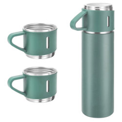 [Set cadou] Termos 500ml cafea + 3 cani Techsuit THM4, verde