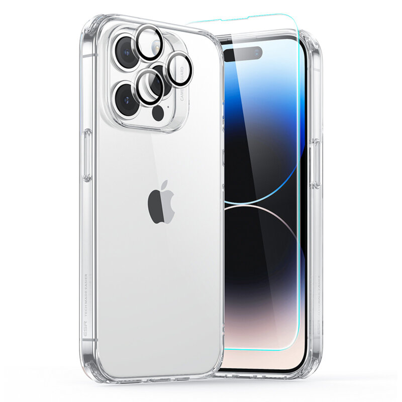 [Pachet 360°] Husa + folie iPhone 14 Pro ESR Project Zero, transparenta