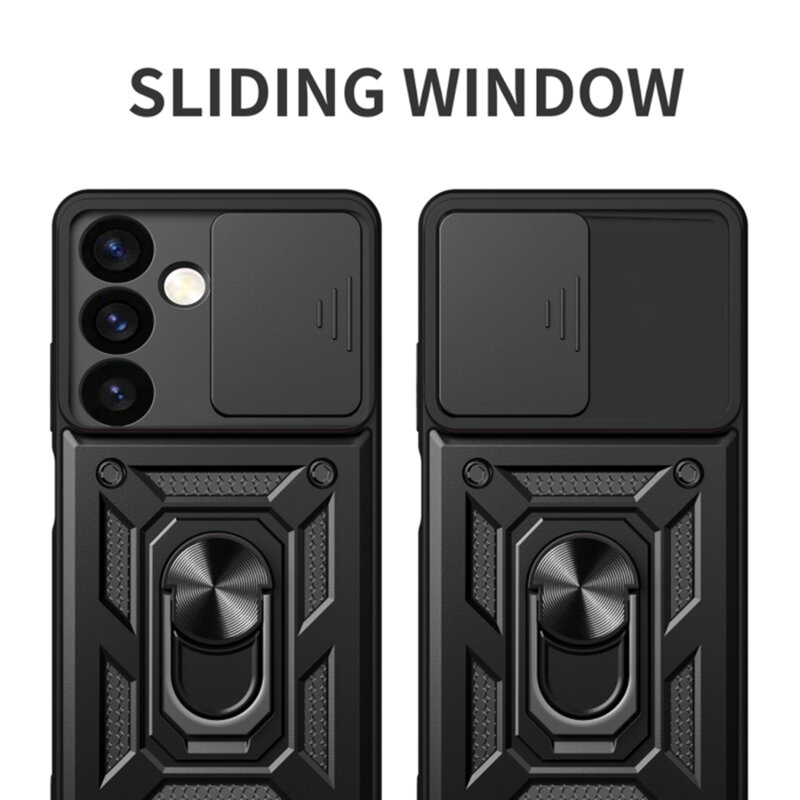 Husa Samsung Galaxy S24 Plus protectie camera Techsuit CamShield Series, negru