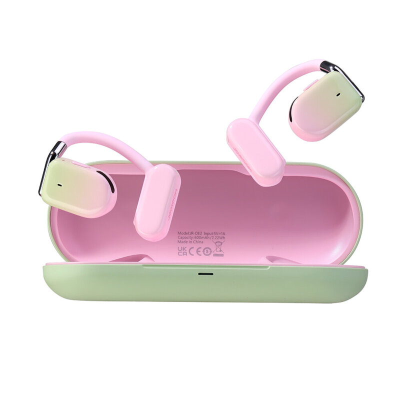 Casti TWS open-ear cu microfon JoyRoom, pink, JR-OE2