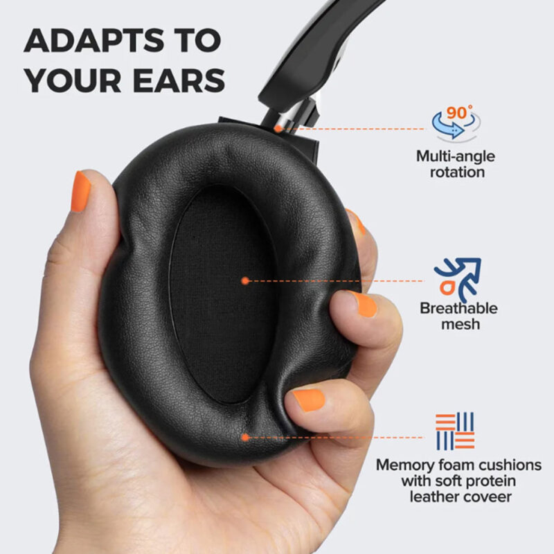 Casti over-ear wireless JoyRoom, 300mAh, negru, JR-HL2