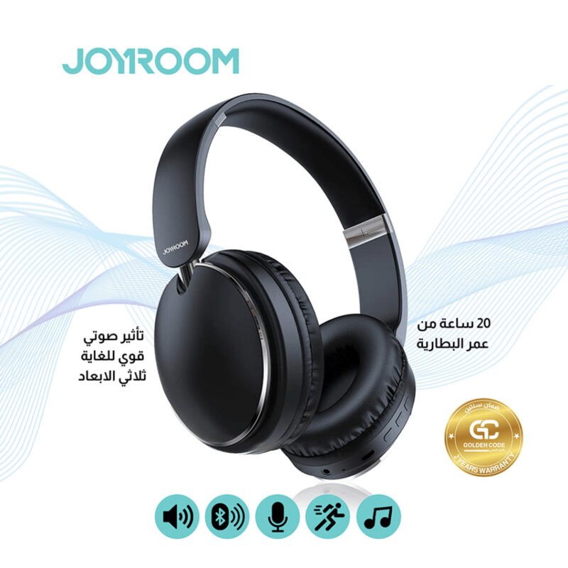 Casti over-ear wireless JoyRoom, 300mAh, negru, JR-HL2