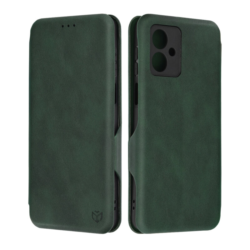 Husa 360° Motorola Moto G54 Techsuit Safe Wallet Plus, verde