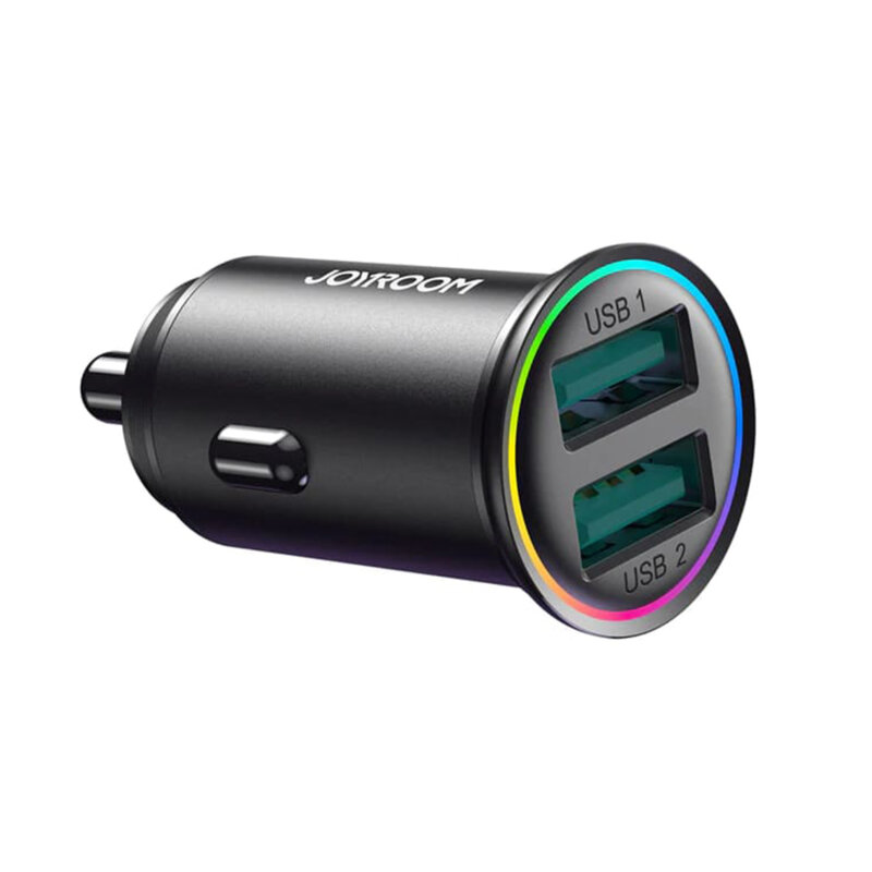 Incarcator masina USB JoyRoom, 24W, negru, JR-CCN03