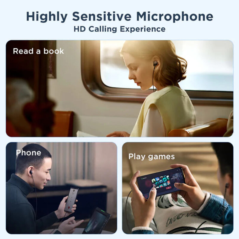 Casti cu fir si microfon in-ear Jack JoyRoom, negru, JR-EW02