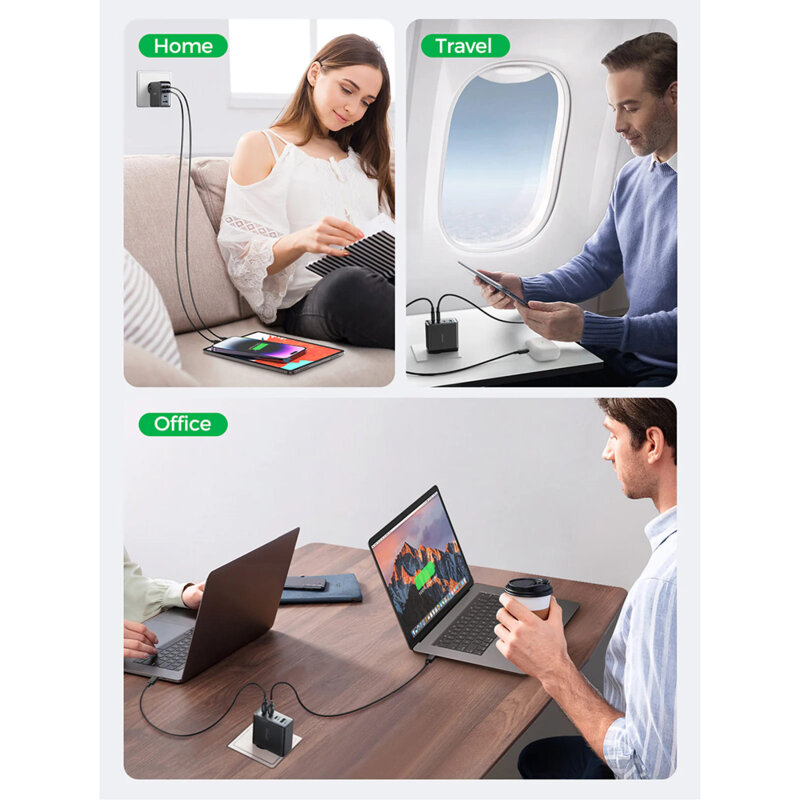 Incarcator GaN USB Type-C Super Fast Charge JoyRoom, 100W, JR-TCG04