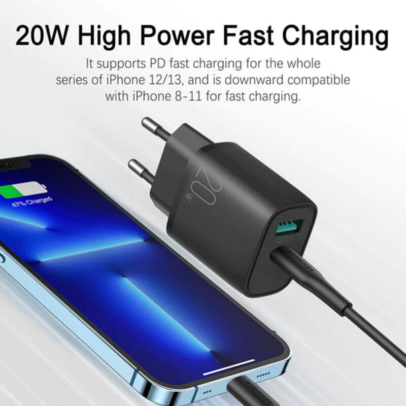 Incarcator priza USB Type-C JoyRoom, 20W, alb, L-QP2011