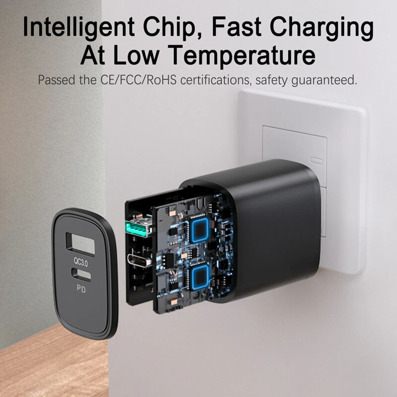 Incarcator priza USB Type-C JoyRoom, 20W, alb, L-QP2011