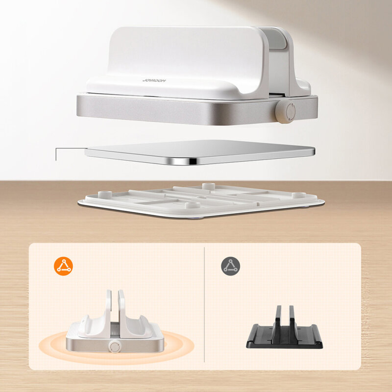 Suport laptop birou JoyRoom, vertical, alb, JR-ZS374