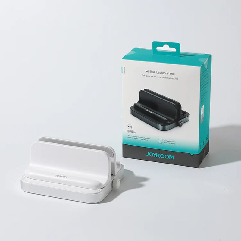 Suport laptop birou JoyRoom, vertical, alb, JR-ZS374