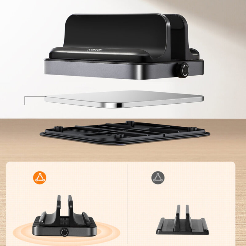 Suport laptop birou JoyRoom, vertical, negru, JR-ZS374
