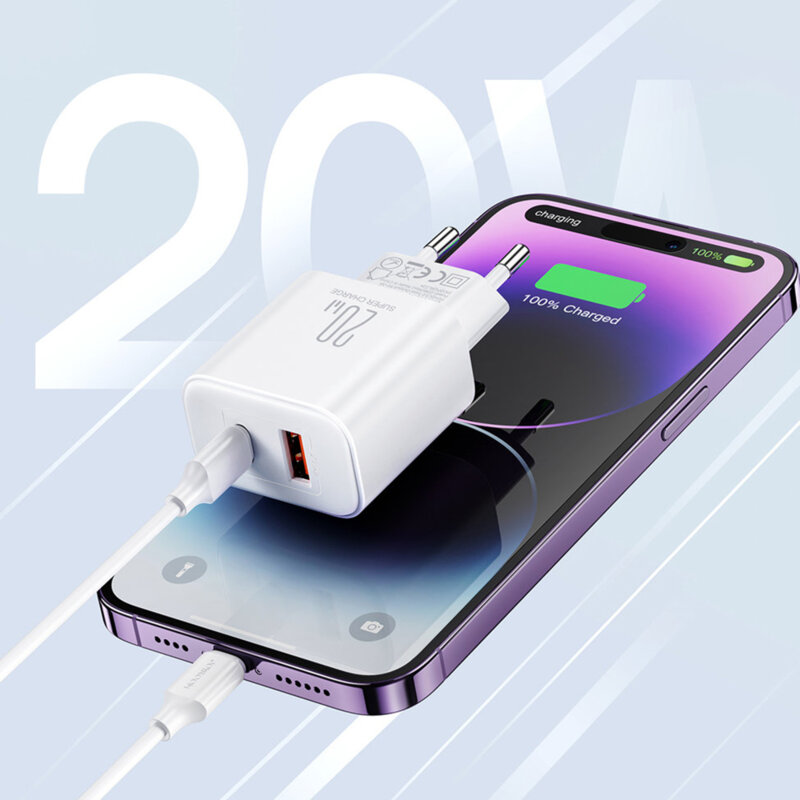 Incarcator USB Type-C PD20W JoyRoom, negru, JR-TCF05