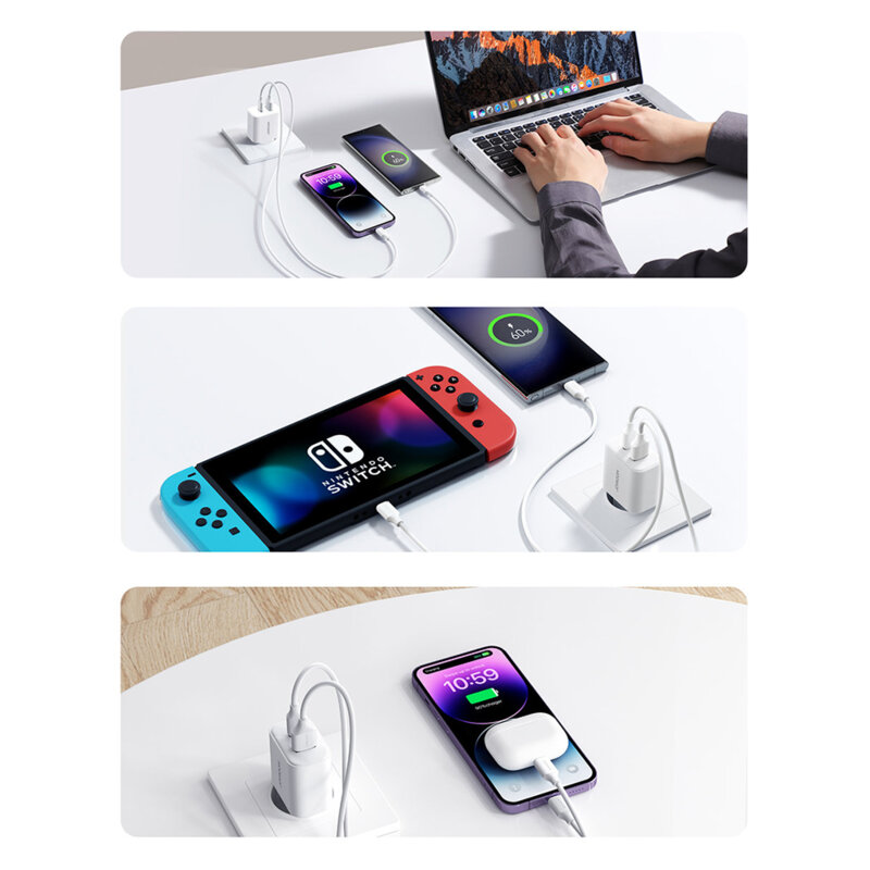 Incarcator USB Type-C PD20W JoyRoom, negru, JR-TCF05