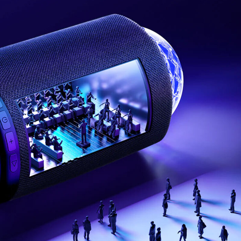 Boxa portabila Bluetooth mica JoyRoom, lumini RGB, JR-MS01