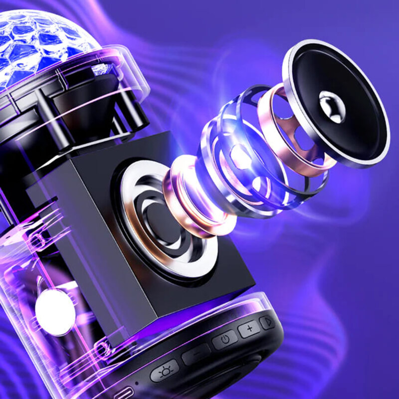 Boxa portabila Bluetooth mica JoyRoom, lumini RGB, JR-MS01