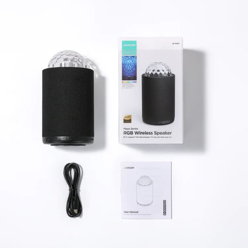 Boxa portabila Bluetooth mica JoyRoom, lumini RGB, JR-MS01