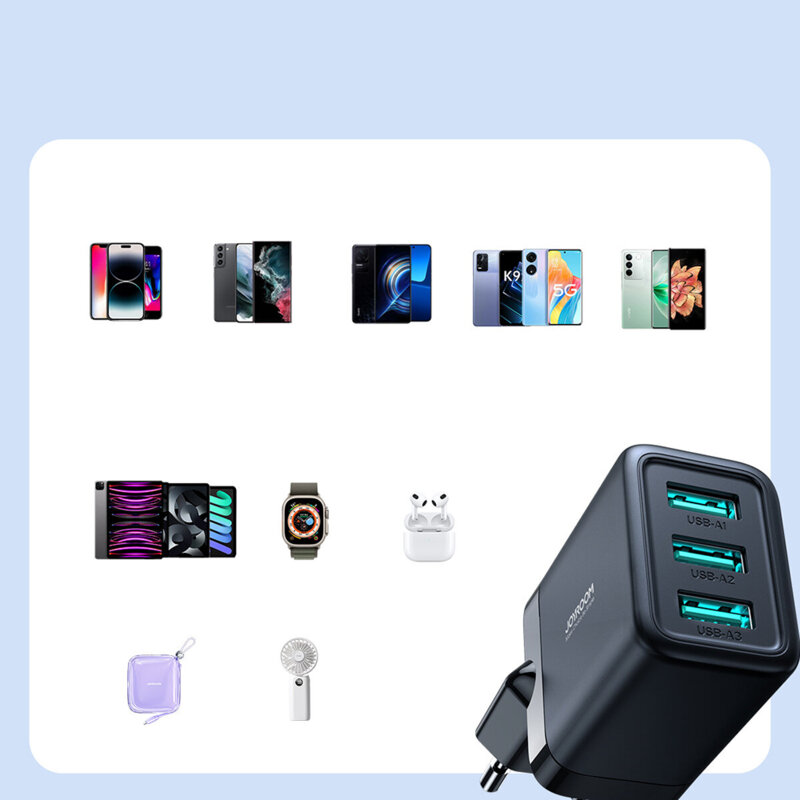 Incarcator telefon universal USB JoyRoom, 3.4A, 17W, JR-TCN02