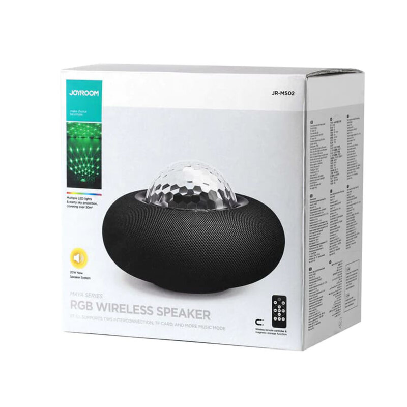 Boxa wireless portabila JoyRoom, lumini RGB, 4400mAh, JR-MS02