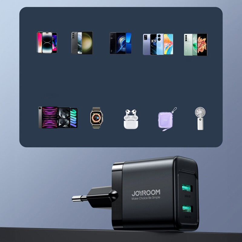 Incarcator priza USB Quick Charge JoyRoom, 2.4A, negru, JR-TCN01