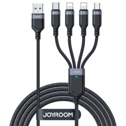 Cablu 2xiPhone, tip C, Micro JoyRoom, 3.5A, 1.2m, negru, S-1T4018A18