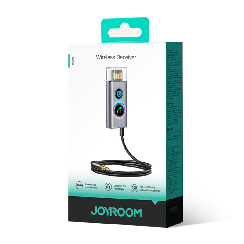 Receptor audio Jack 3.5mm, USB, card TF JoyRoom, 1m, JR-CB7