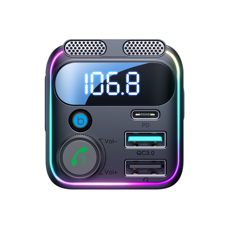Modulator FM Bluetooth, incarcator bricheta auto JoyRoom, JR-CCB01
