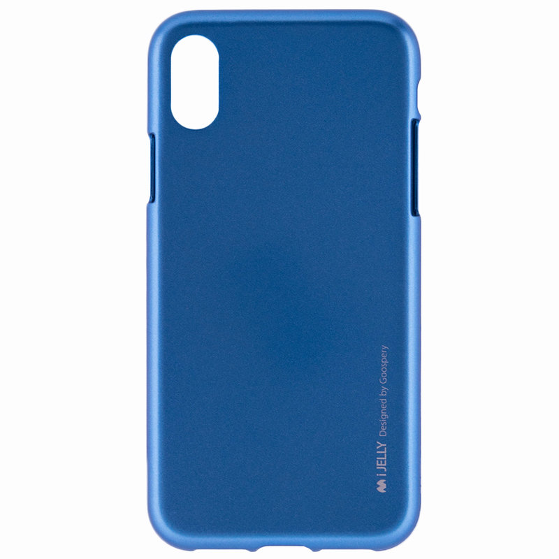 Husa iPhone X, iPhone 10 Mercury i-Jelly TPU - Albastru