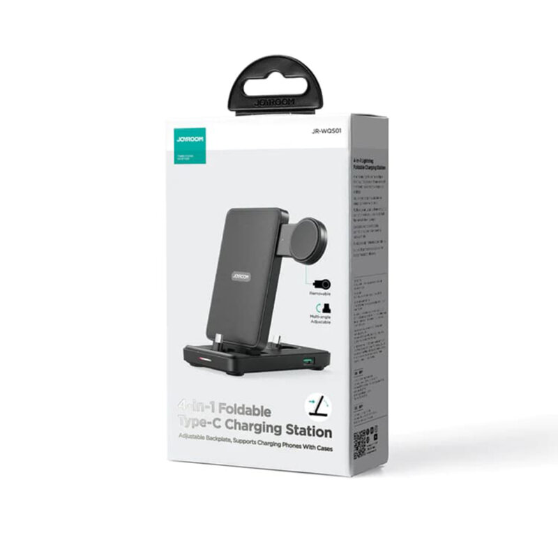 Statie incarcare JoyRoom Type-C, 15W, negru, JR-WQS01