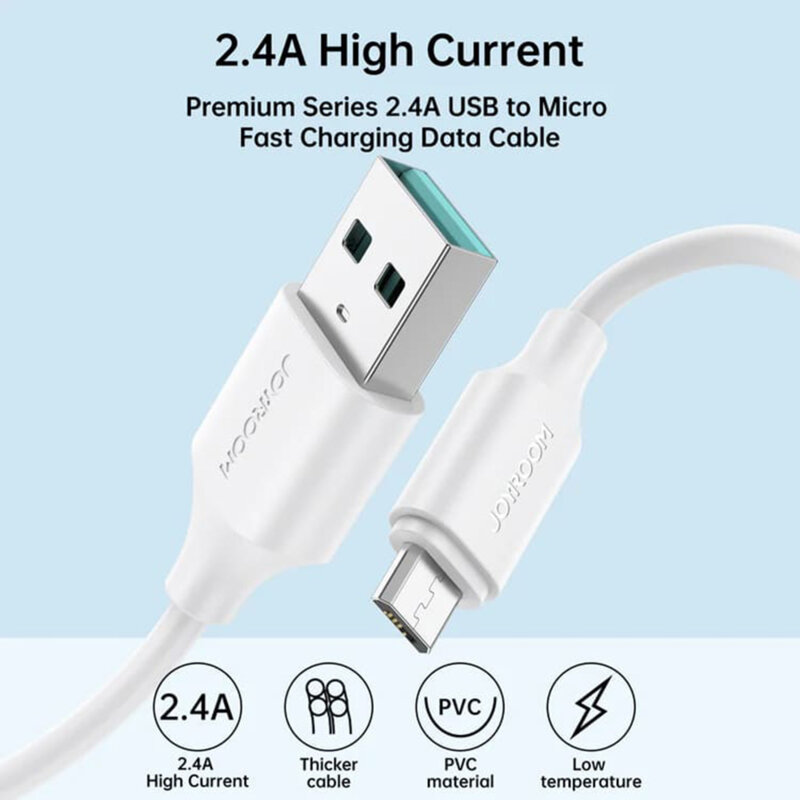 Cablu Micro-USB JoyRoom, 480Mbps, 2.4A, 1m, negru, S-UM018A9