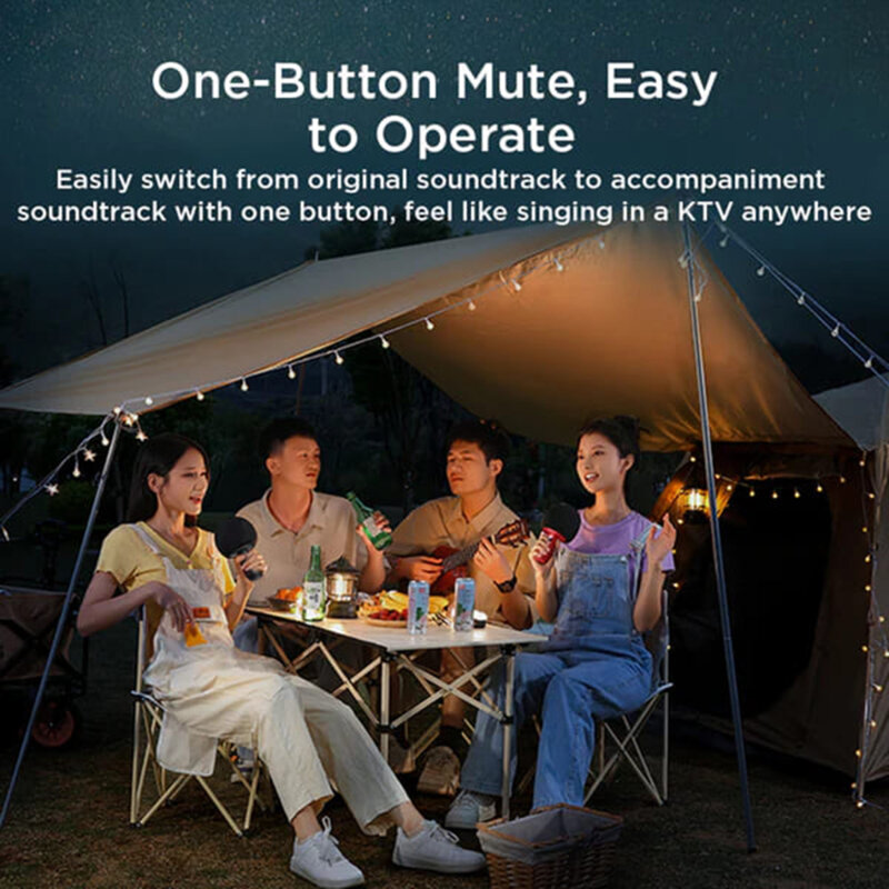 Microfon wireless karaoke JoyRoom, 5W, negru, JR-MC6