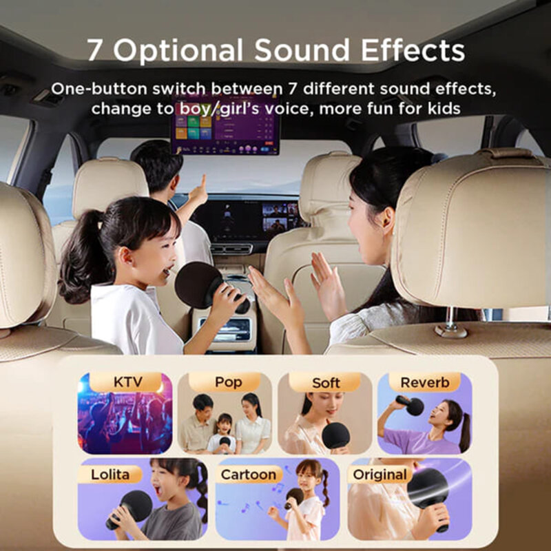 Microfon wireless karaoke JoyRoom, 5W, rosu, JR-MC6