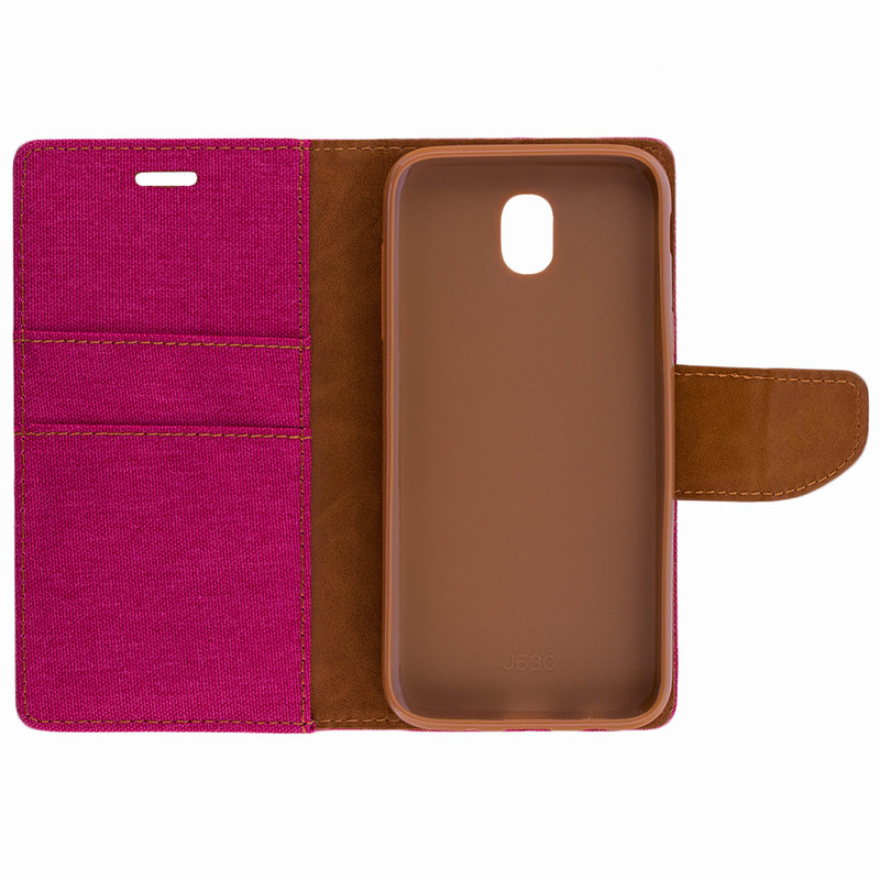 Husa Samsung Galaxy J5 2017 J530, Galaxy J5 Pro 2017 Book Canvas Roz