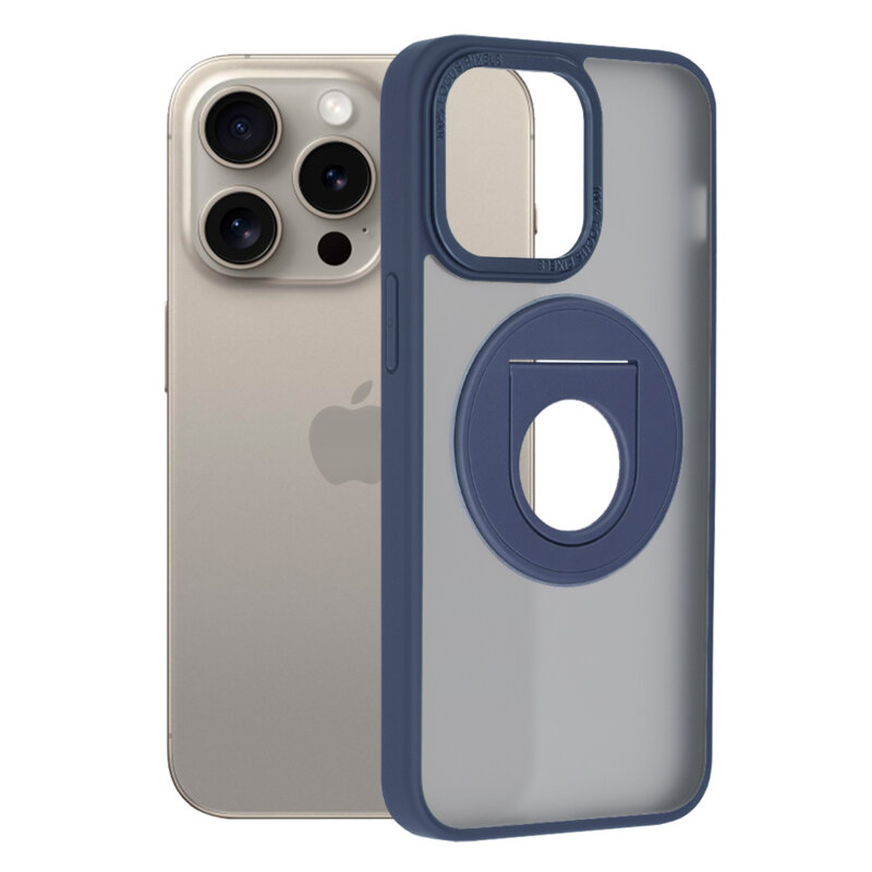 Husa MagSafe iPhone 15 Pro Max Techsuit Ghost Holder, albastru