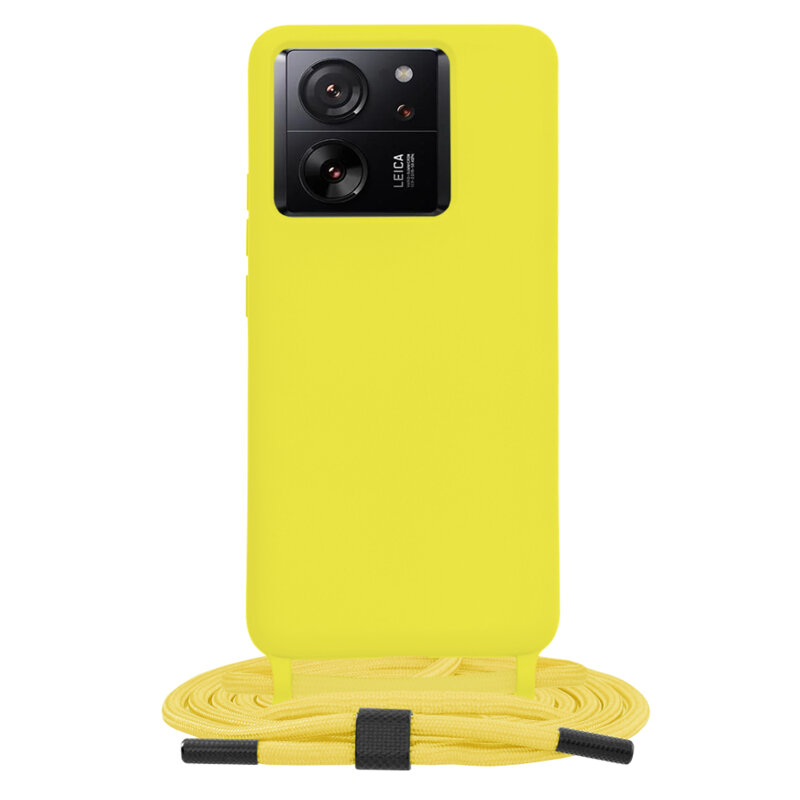 Husa cu snur Xiaomi 13T Pro Techsuit Crossbody Lanyard, galben