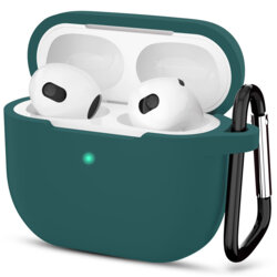 Husa Apple AirPods 3 Techsuit Silicone Case, verde inchis
