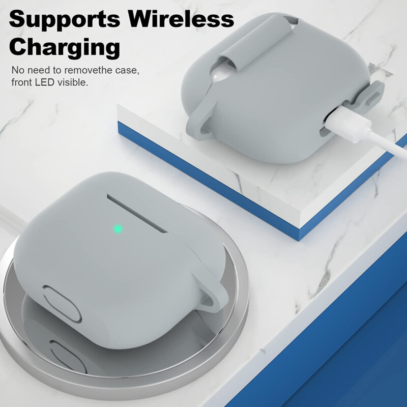 Husa Apple AirPods 3 Techsuit Silicone Case, gri