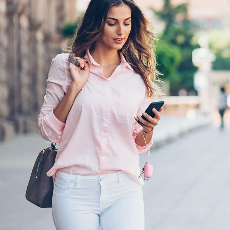 Husa Apple AirPods Pro 2 Techsuit Silicone Case, roz