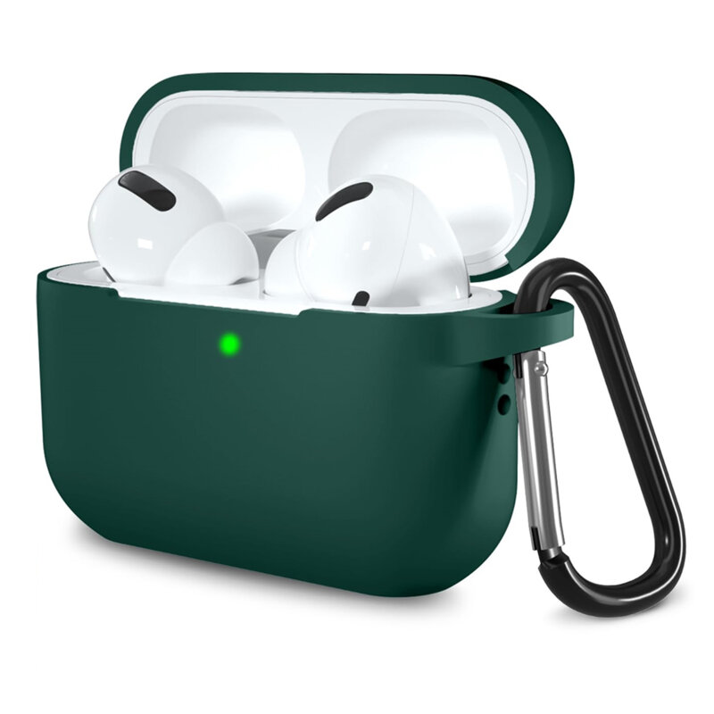 Husa Apple AirPods Pro Techsuit Silicone Case, verde inchis