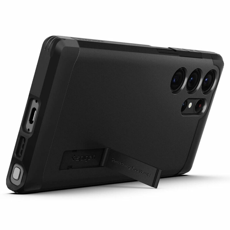 Husa Samsung Galaxy S23 Ultra Spigen Tough Armor, negru