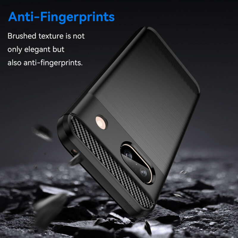 Husa Google Pixel 8a Techsuit Carbon Silicone, negru