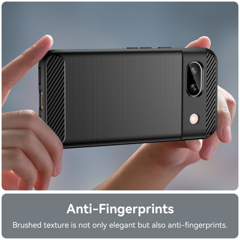 Husa Google Pixel 8a Techsuit Carbon Silicone, negru